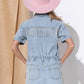 BLUE B Washed Denim Overall Romper