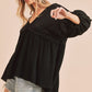 AEMI & Co. V-Neckline Boho Babydoll Top
