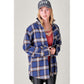 LA MIEL Button Down Plaid Shacket - Shania Shirt