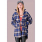 LA MIEL Button Down Plaid Shacket - Shania Shirt