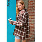 LA MIEL Button Down Plaid Shacket - Shania Shirt