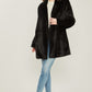 LOVE TREE Woven Solid Teddy Collar Coat