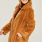 LOVE TREE Woven Solid Teddy Collar Coat