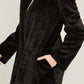 LOVE TREE Woven Solid Teddy Collar Coat