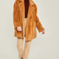 LOVE TREE Woven Solid Teddy Collar Coat