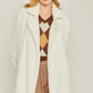 LOVE TREE Woven Solid Teddy Collar Coat