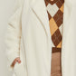 LOVE TREE Woven Solid Teddy Collar Coat