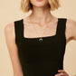 LISTICLE Wide Strap Sweater Knit Brami Top