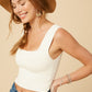 LISTICLE Wide Strap Sweater Knit Brami Top