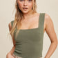 LISTICLE Wide Strap Sweater Knit Brami Top