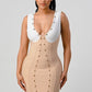 ATHINA Sexy Beaded Color Contrast Bandage Dress