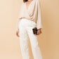 GILLI L/S Surplice Shoulder Shirring Top