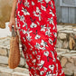 ANNVA 2 Piece Flare Floral Skirt with Strapless Top Set
