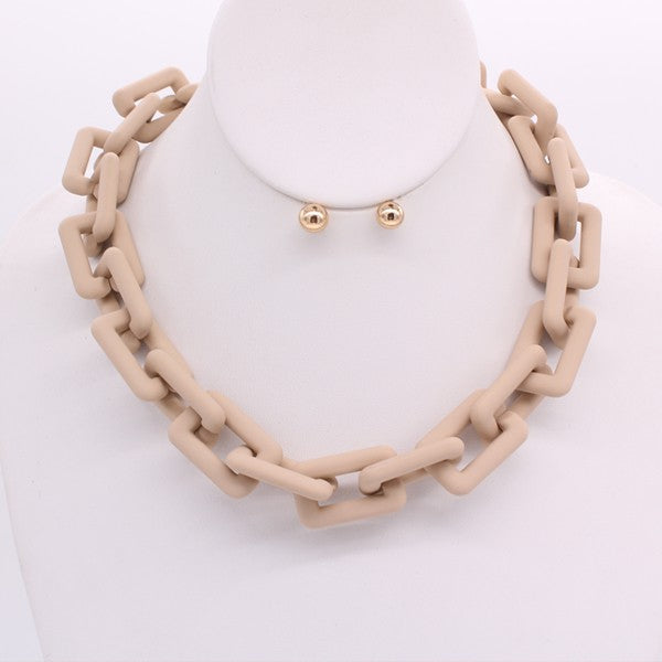 MATT CHAIN NECKLACE SET