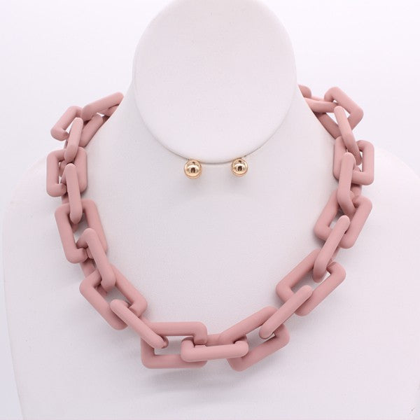 MATT CHAIN NECKLACE SET