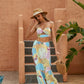 ANNVA Women's 2pcs Long Skirt & Cutout Top Set
