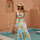 ANNVA Women's 2pcs Long Skirt & Cutout Top Set