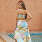 ANNVA Women's 2pcs Long Skirt & Cutout Top Set