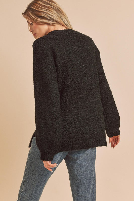 AEMI & Co. Mock Neck Long-sleeves Pullover Sweater - Tamia Sweater