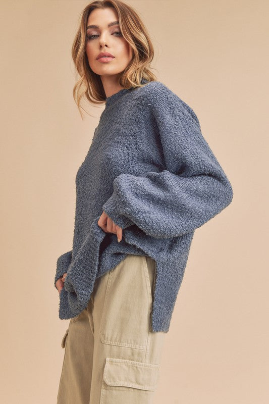 AEMI & Co. Mock Neck Long-sleeves Pullover Sweater - Tamia Sweater