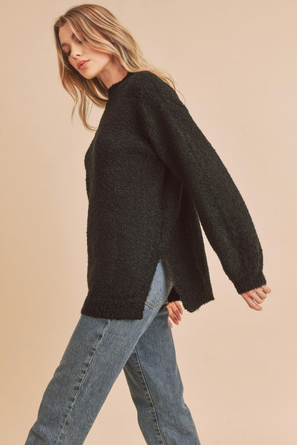 AEMI & Co. Mock Neck Long-sleeves Pullover Sweater - Tamia Sweater