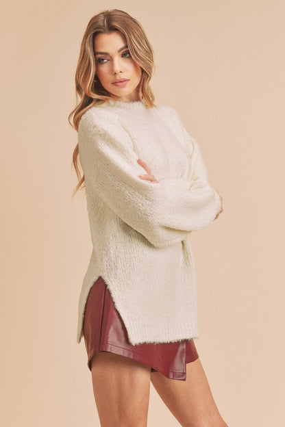 AEMI & Co. Mock Neck Long-sleeves Pullover Sweater - Tamia Sweater