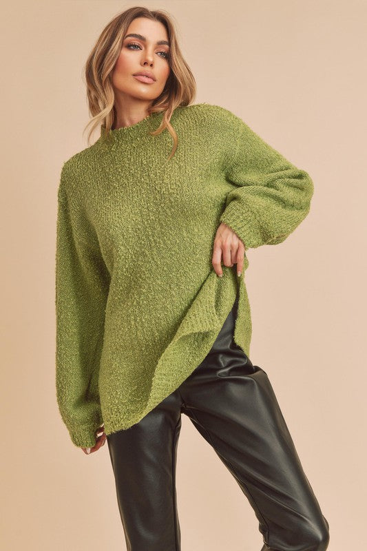 AEMI & Co. Mock Neck Long-sleeves Pullover Sweater - Tamia Sweater