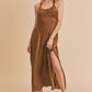 AEMI & Co. Elegant Backless Dress with High Side Split - Mae Dress