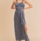 AEMI & Co. Elegant Backless Dress with High Side Split - Mae Dress
