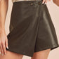 AEMI & Co. Mini Vegan Leather Skort - Merima Vegan Skort