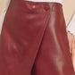 AEMI & Co. Mini Vegan Leather Skort - Merima Vegan Skort
