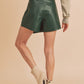 AEMI & Co. Mini Vegan Leather Skort - Merima Vegan Skort