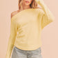 AEMI & Co. Off-the-shoulders Long Sleeves Thermal Top - Lula Thermal Top