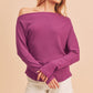 AEMI & Co. Off-the-shoulders Long Sleeves Thermal Top - Lula Thermal Top