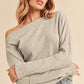 AEMI & Co. Off-the-shoulders Long Sleeves Thermal Top - Lula Thermal Top