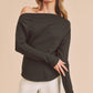 AEMI & Co. Off-the-shoulders Long Sleeves Thermal Top - Lula Thermal Top