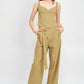 ASYMMETRICAL LONG BELT TROUSERS