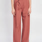 ASYMMETRICAL LONG BELT TROUSERS