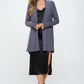 Renee C. Women's Brushed Knit Draped Cardigan with Cashmere Feel in Dark Cement