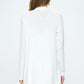 Renee C. Women's Brushed Knit Draped Cardigan with Cashmere Feel in Ivory