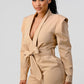 ATHINA Belter Khaki Business Casual Blazer Romper