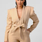 ATHINA Belter Khaki Business Casual Blazer Romper