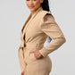 ATHINA Belter Khaki Business Casual Blazer Romper
