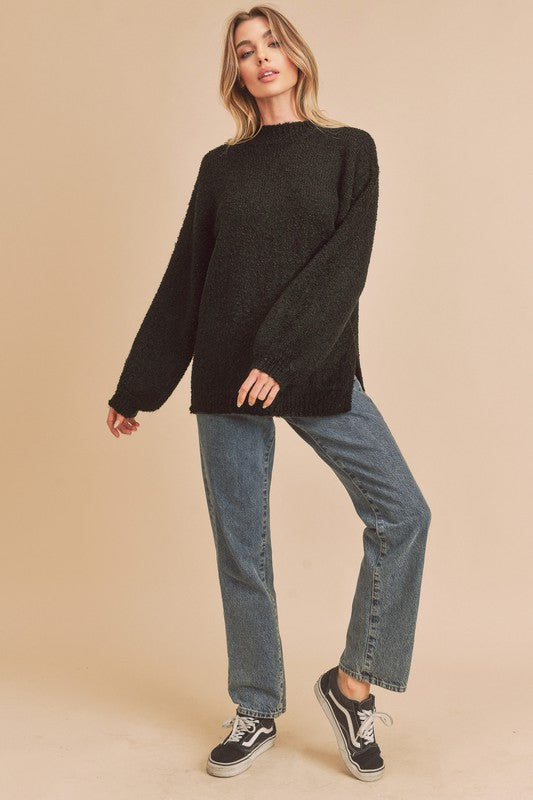AEMI & Co. Mock Neck Long-sleeves Pullover Sweater - Tamia Sweater