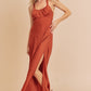 AEMI & Co. Elegant Backless Dress with High Side Split - Mae Dress