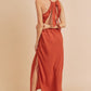 AEMI & Co. Elegant Backless Dress with High Side Split - Mae Dress