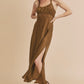 AEMI & Co. Elegant Backless Dress with High Side Split - Mae Dress