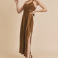 AEMI & Co. Elegant Backless Dress with High Side Split - Mae Dress