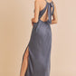 AEMI & Co. Elegant Backless Dress with High Side Split - Mae Dress