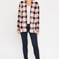 EG FASHION Plaid Contrast Elbow Patch Cardigan